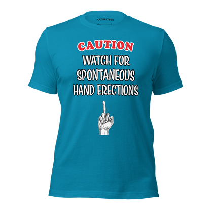 Spontaneous Hand Erection Alert Premium T-Shirt By KazualTees