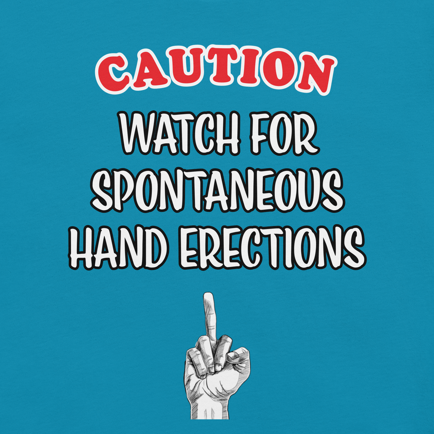 Spontaneous Hand Erection Alert Premium T-Shirt By KazualTees