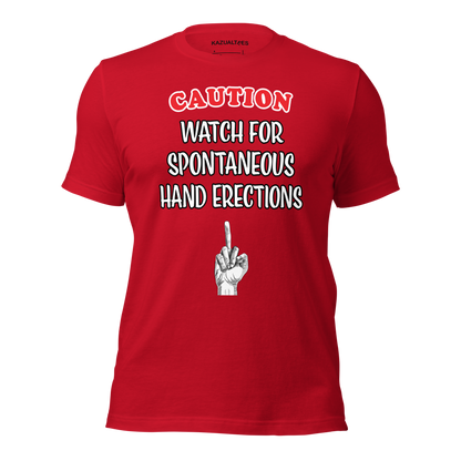 Spontaneous Hand Erection Alert Premium T-Shirt By KazualTees